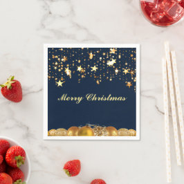 Weihnachts-Gold-Stars, Bausteine, Baum und Botscha Serviette