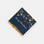 Weihnachts-Gold-Stars, Bausteine, Baum und Botscha Serviette (Ecke)