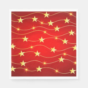 Weihnachts-Gold-Stars Serviette