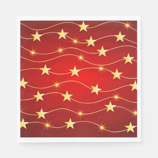 Weihnachts-Gold-Stars Serviette (Vorderseite)