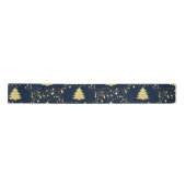 Weihnachts-Gold-Stars und -Bäume mit Baubles, ZSSG Satinband (Vorderseite)
