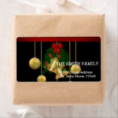 Weihnachts-Gold-Tree-Dekoration mit schwarzem Hint (Insitu)