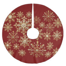 Weihnachts-Gold- und Rot-Schneeflocken-Geschenkpap