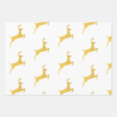 Weihnachts-Gold und Weißmuster Geschenkpapier Set (Vorderseite 3)