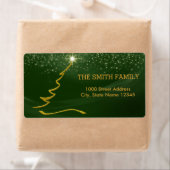 Weihnachts-Goldbaum mit Glitzer-Hintergrund (Insitu)