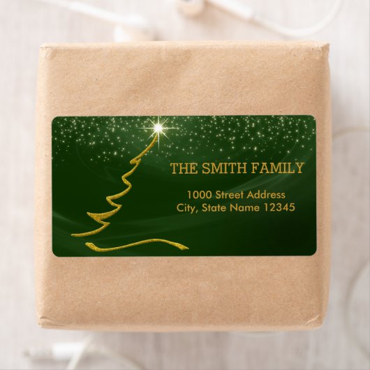 Weihnachts-Goldbaum mit Glitzer-Hintergrund (Insitu)