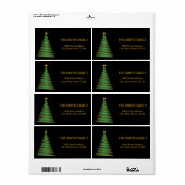 Weihnachts-Goldbaum mit schwarzem Hintergrund (Vorne)