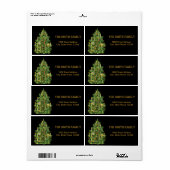 Weihnachts-Goldbaum mit schwarzem Hintergrund (Vorne)