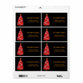 Weihnachts-Goldbaum mit schwarzem Hintergrund (Vorne)