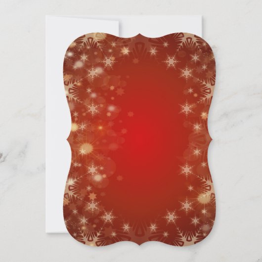 Weihnachts-Goldbaum, Rot, Corporate Party Einladun Einladung (Rückseite)