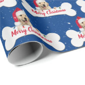 Weihnachts Golden Retriever auf dem Dog Bone Geschenkpapier (Rolleneckpunkt)