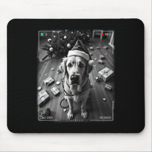 Weihnachts Golden Retriever auf Kamera gefangen Mousepad