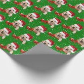 Weihnachts-Golden Retriever Geschenkpapier (Ecke)
