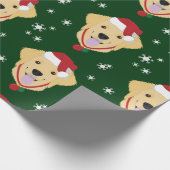 Weihnachts-Golden Retriever Hund Geschenkpapier (Ecke)