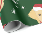 Weihnachts-Golden Retriever Hund Geschenkpapier (Rolleneckpunkt)