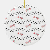 Weihnachts-Golden-Retriever-Hund Individuelle Tier Keramik Ornament (Hinten)