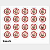 Weihnachts Golden Retriever Hund Round Stickers (Blatt)