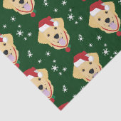 Weihnachts-Golden Retriever Hund Seidenpapier (Ausschnitt)