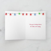 Weihnachts-Golden Retriever im Strumpf Feiertagskarte (Innenseite)