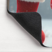 Weihnachts-Golden Retriever im Strumpf Mousepad (Ecke)