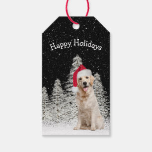 Weihnachts-Golden-Retriever in Schneeflocken Geschenkanhänger