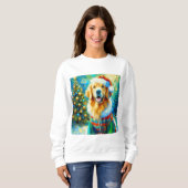 Weihnachts-Golden Retriever Sweatshirt (Vorne ganz)