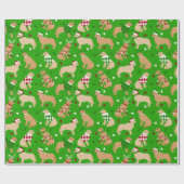 Weihnachts-Golden Retriever-Umschlagpapier Geschenkpapier (Flach)