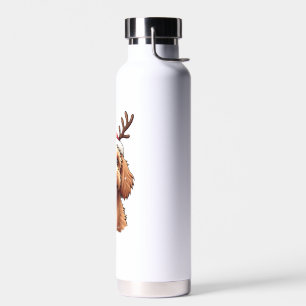 Weihnachts-Goldendoodle-Hund-Rentier-Feiertags-Doo Trinkflasche