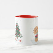 Weihnachts-Goldendoodle-Hund Tasse (Zentrum)