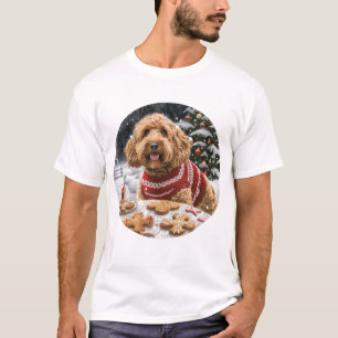 Weihnachts-Goldendoodle-Hunde T-Shirt