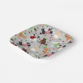 Weihnachts-Goldendoodle-Labradoodle-Teller Pappteller (Gewinkelt)