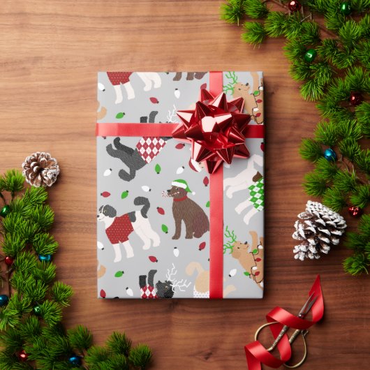 Weihnachts Goldendoodle Labradoodle Wrapping Paper Geschenkpapier (Feiertagsgeschenk)