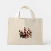 Weihnachts-Goldendoodle, Weihnachtslabradoodle-Hun Mini Stoffbeutel (Rückseite)