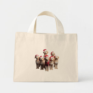 Weihnachts-Goldendoodle, Weihnachtslabradoodle-Hun Mini Stoffbeutel