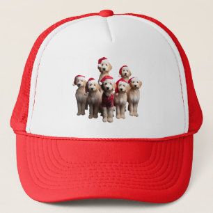 Weihnachts-Goldendoodle, Weihnachtslabradoodle-Hun Truckerkappe