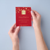 Weihnachts-Goldstars Business QR Facebook Flyer (Gruppe)