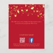 Weihnachts-Goldstars Business QR Facebook Flyer (Hinten)