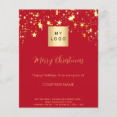 Weihnachts-Goldstars Business QR Facebook Flyer (Vorne)