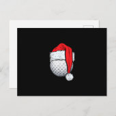 Weihnachts Golf Ball Santa T Hat Funny Sport Xmas Postkarte (Vorne/Hinten)
