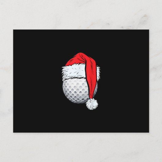 Weihnachts Golf Ball Santa T Hat Funny Sport Xmas Postkarte (Vorderseite)