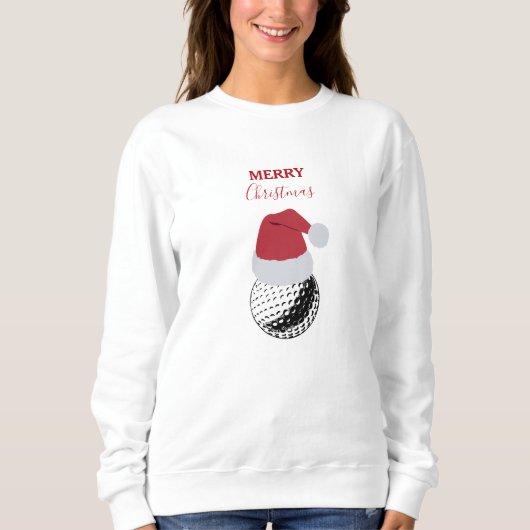 Weihnachts Golf Ball Sport Festival Sweatshirt (Vorderseite)
