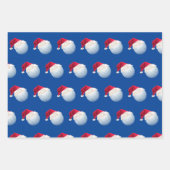 Weihnachts-Golf-Ball Sport Weihnachtsfest Set Geschenkpapier Set (Vorderseite 2)