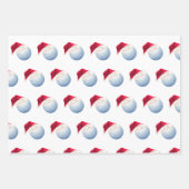 Weihnachts-Golf-Ball Sport Weihnachtsfest Set Geschenkpapier Set (Vorderseite 3)