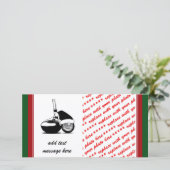 Weihnachts Golf Ball und Club Feiertagskarte (Stehend Vorderseite)