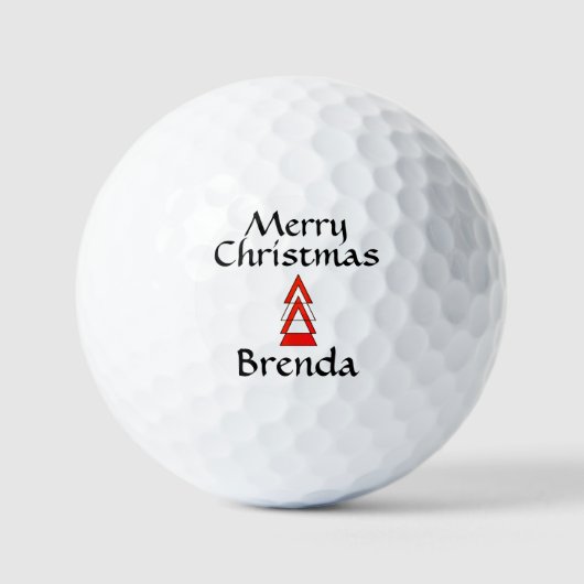 Weihnachts-Golf-Balls #Brenda von dalDesignNZ Golfball (Vorderseite)