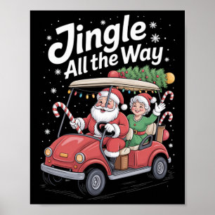 Weihnachts Golf Cart Parade Santa und Mrs. St Nick Poster