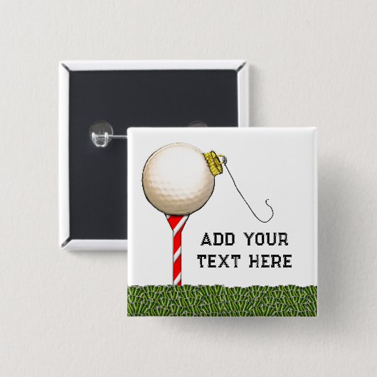Weihnachts-Golf-Geschenkideen Button (Vorne & Hinten)