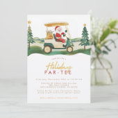 Weihnachts Golf Invitation Holiday Golf Par-tee Einladung (Stehend Vorderseite)