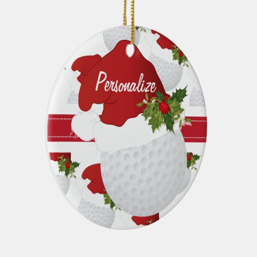 Weihnachts Golf Personalize Ornament (Rechts)