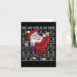 Weihnachts Golf Santa Claus Ho Hole in einem Golfi Karte